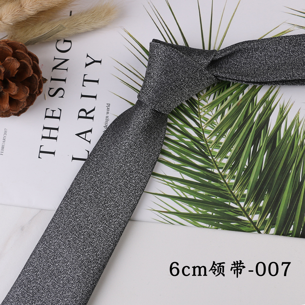 Cravatte sottili alla moda da 6 cm Cravatte classiche da uomo a righe scozzesi floreali Blu vino Cravatte da sposa Cravatte da uomo in poliestere intrecciato jacquard: Grigio scuro