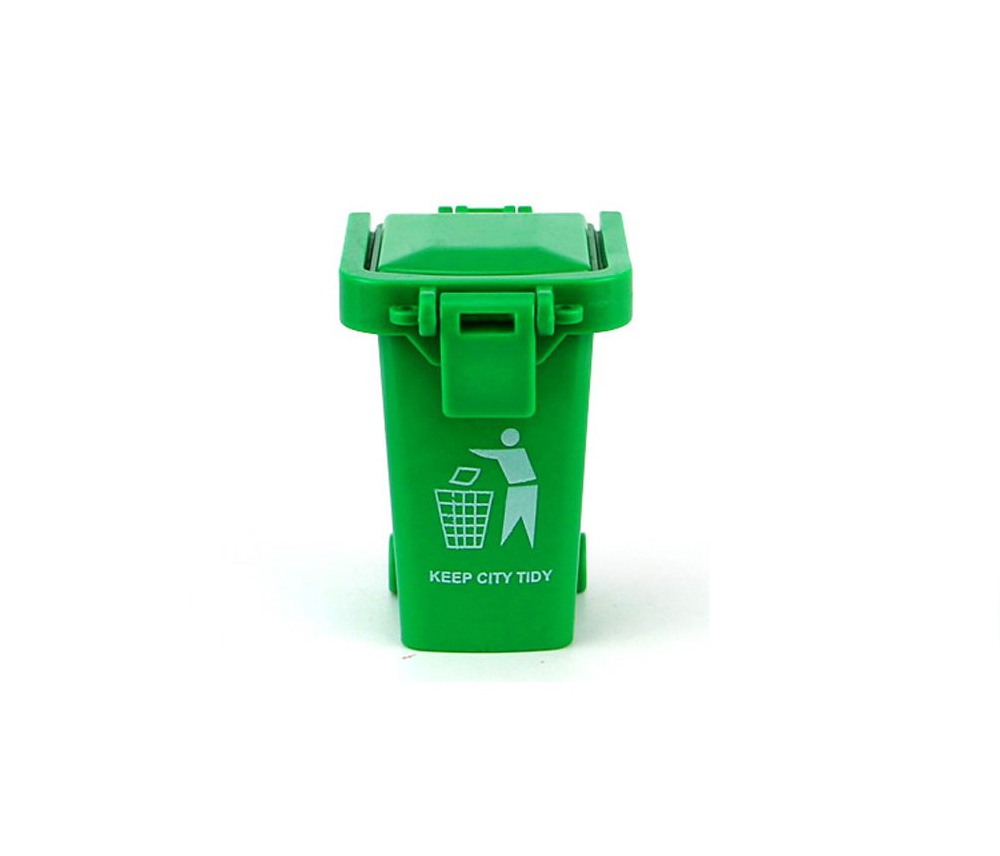 Mülleimer Spielzeug Müllwagen Dosen Straßenrand Fahrzeug Behälter Spielzeug Kind Simulation Möbel Miniatur küche DollhouseToys: Grün