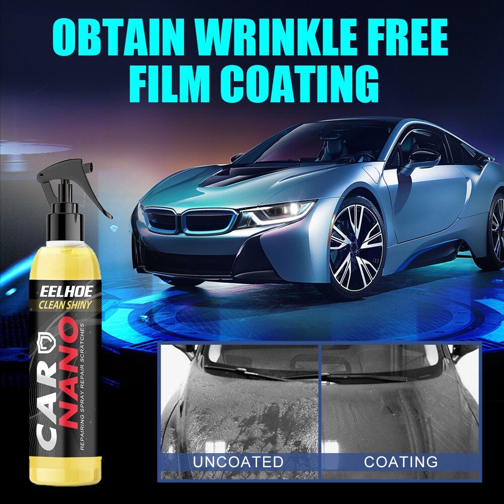 Spray de cire liquide anti-rayures pour verre de voiture, 250ML, produit de polissage hydrophobe hybride pour voiture