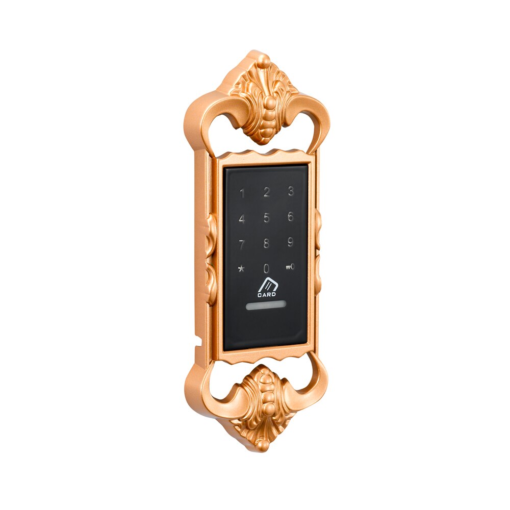 Electronic RFID Lock Digital keypad Cabinet lock keyless apartments/spa gym locker lock EM163 Golden Color: Default Title