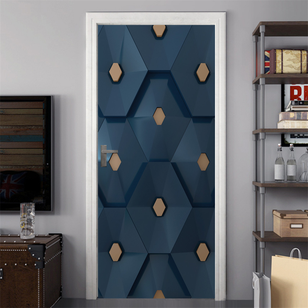 Deur Muursticker 3D Deur Muurschildering Vintage Armoedige Houten Deur 95 X 215 Cm Deurstickers Interieur Muurschilderingen Poster Kunst Behang Zelfklevend Verwijderbare Deurstickers Vinyl Diy Office