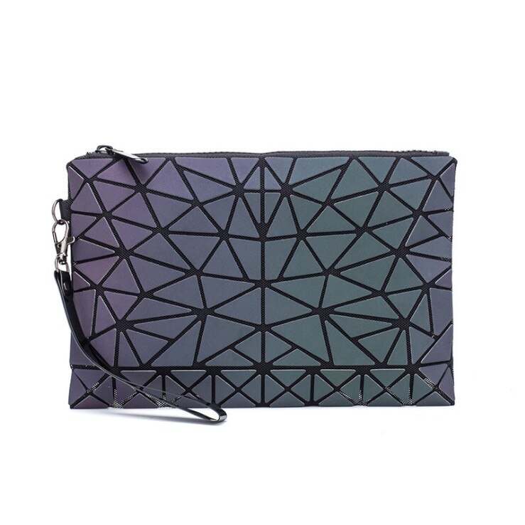 Holographic Waist Bag Geometric Pack for Women&Men Travelling Purse Wallet Luminous Belt Bum Iridescent Chest Bag: 13