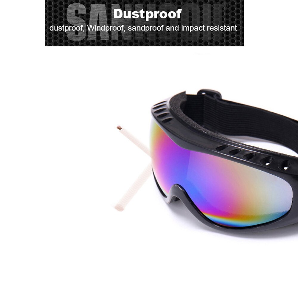 Motorsykkel støvtett ski snowboard solbriller briller linse ridning motocross briller vindtett offroad svart blå farge ramme