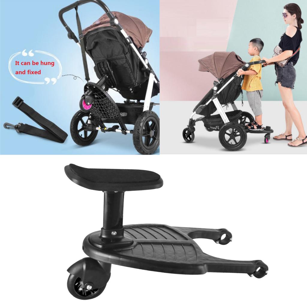 Buggy Wandelwagen Stap Board Stand Kind Wielen Kinderwagen Connector Met Seat