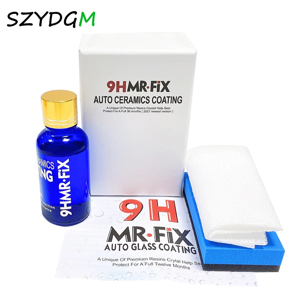 con scatola 9H rivestimento in vetro liquido per auto in ceramica impermeabile Nano ceramica cura della vernice per auto rivestimento in vetro super idrofobo liquido