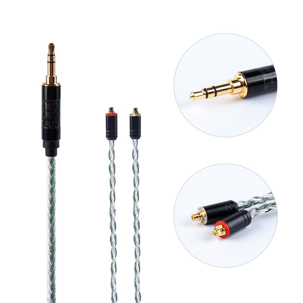 Câble équilibré plaqué argent à 16 noyaux hifivoice 2.5/3.5/4.4MM avec connecteur MMCX/2pin/QDC pour ZS10 Pro AS10 AS16 ZSN C12 BL-03: MMCX3.5