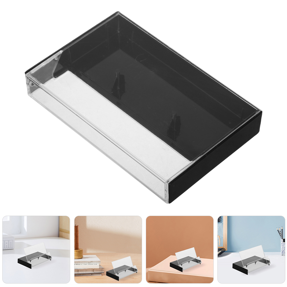 6 Pcs Retro Tape Cassette Cases Holders Showcase Rack Plastic for Car Empty Boxes