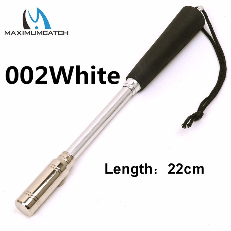 Maximumcatch Head Diameter 22mm/25mm Fly Fishing Bat Strong Aluminum Fishing Priest Fish Whacker Fish Bat: 002 white