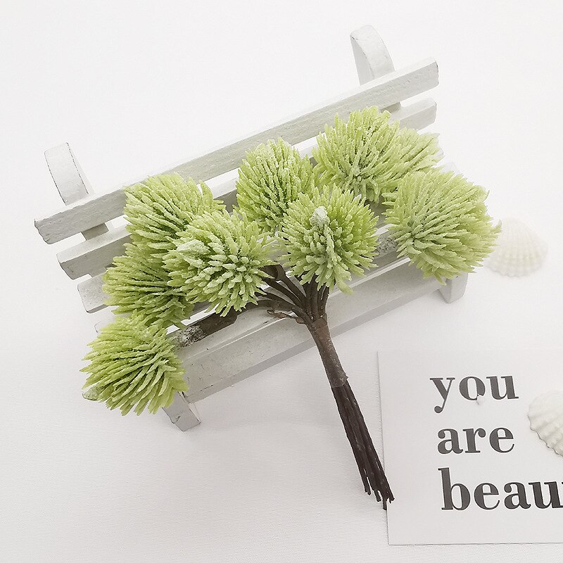 Flores artificiales de plantas de plástico para manualidades, flores decorativas para boda, corona, broche de costura, decoración del hogar, guirnalda de Navidad: 16