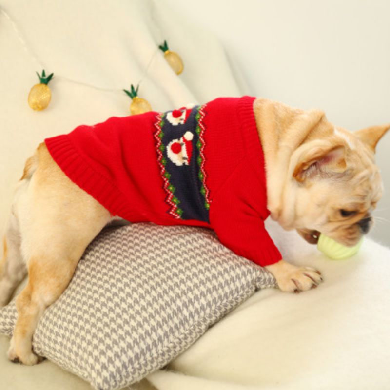 Déguisement de noël pour petits chiens | Vêtements en tissu, avec motif de dessin animé, pour animaux domestiques, chiens, 1 pièce