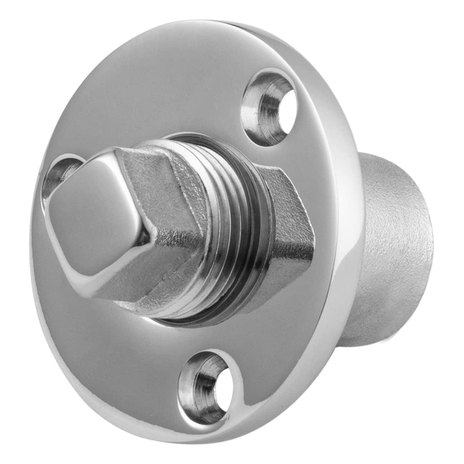 Gut hergestelltes Ablassstopfen-Set, universeller Marine-Ablassstopfen aus Edelstahl, passend für 1-Zoll-Loch, mit Schrauben, Hardware-Zubehör für Transoms: Default Title
