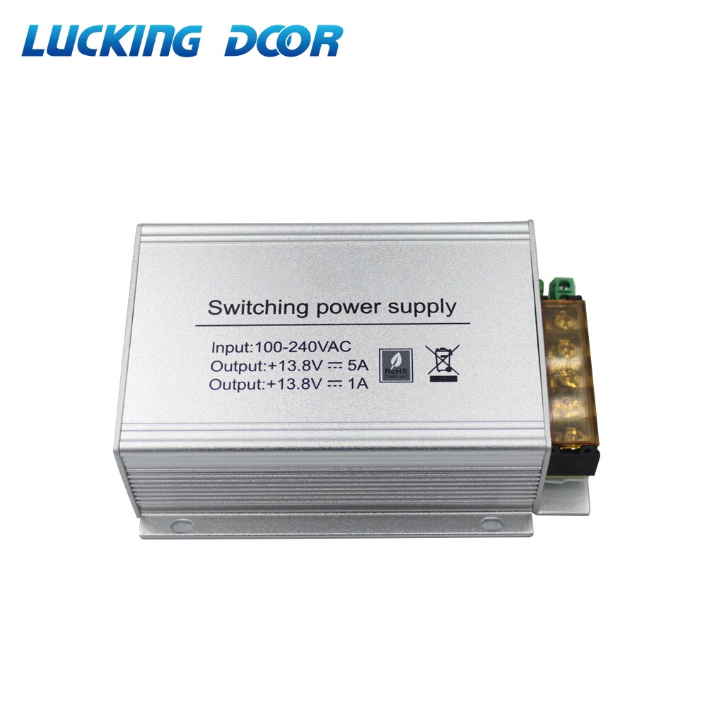 Aluminium alloy Access Control Power Supplier Transformer DC 12V 5A Door System Switch AC 100~240V TPM005B External Battery