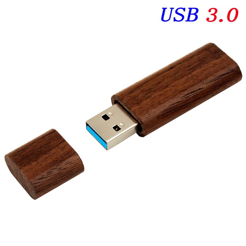 JASTER High speed USB 3.0 Wooden bamboo USB flash drive pen driver wood pendrive 4GB 8GB 16GB 32GB USB creativo personal LOGO: 8GB / Walnut wood