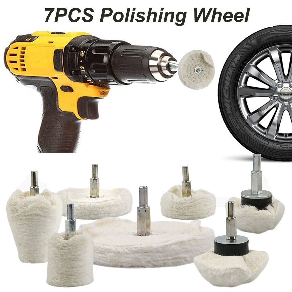 7PCS Polishing Disc For Polisher And Electric Screwdriver For Wheel Polishing car gadget car polisher полировальная машинка