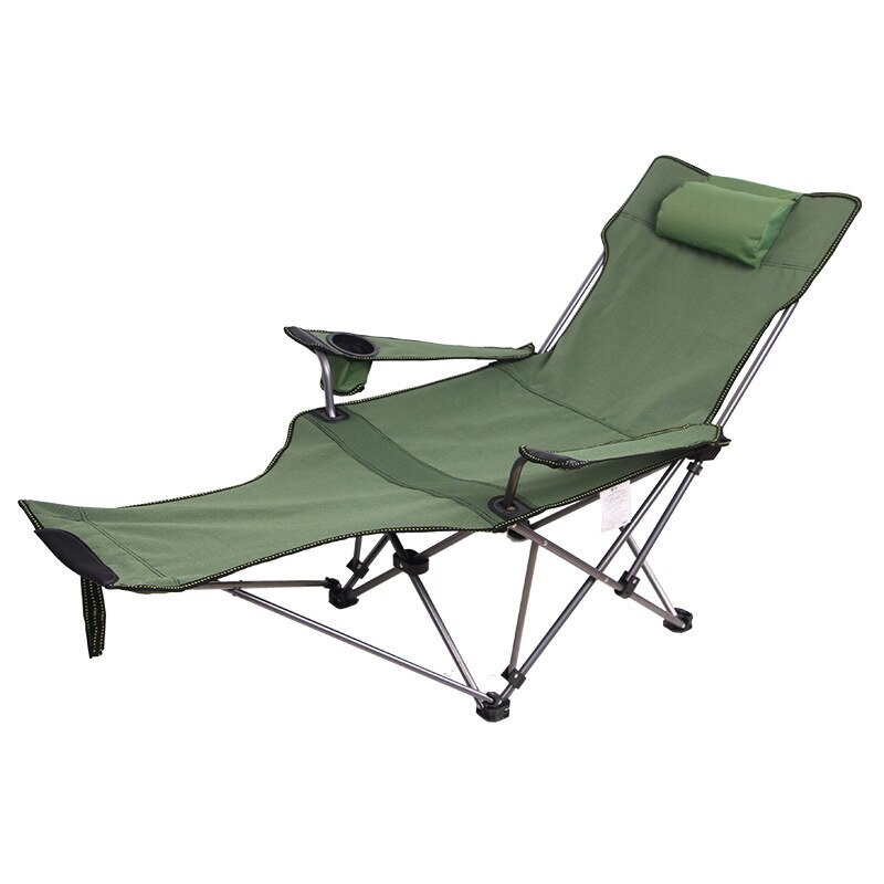 Draagbare Rugleuning Outdoor Vouwen Fauteuil Draagbare Back Vissen Dek Stoel Camping Leisure Kruk Lunchpauze Strand Kan Liggen: green fabric back