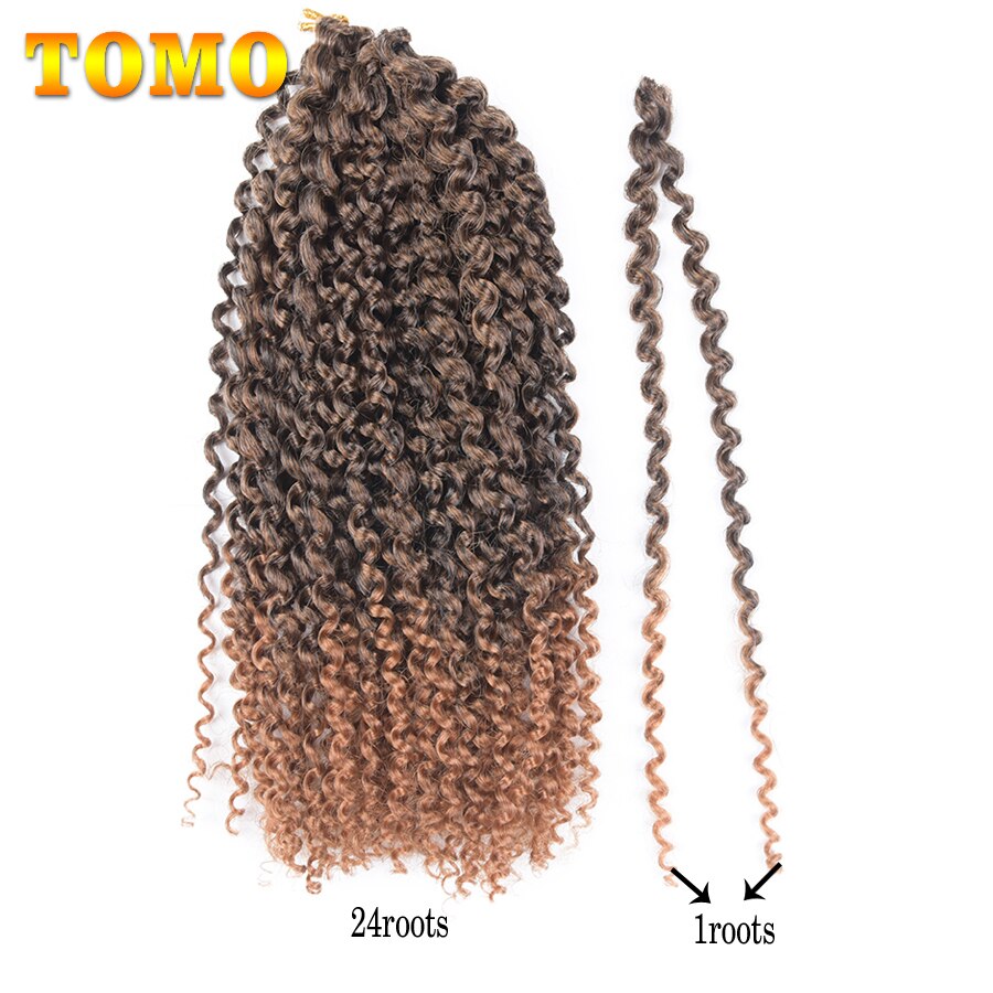 TOMO 12Inch Marlybob Crochet Hair Afro Kinky Curly Crochet Braids Short Ombre Braiding Hair Synthetic Hair Extension for Girls