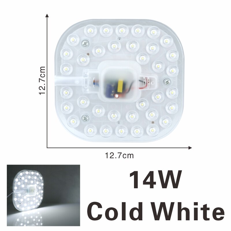 Led-loftslamper modul  ac220v 230v 240v 12w 18w 24w 36w led-lys udskift loftlampe belysningskilde praktisk installation: 18w kold hvid