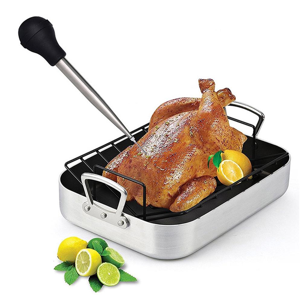 Kruiden Injectoren 304 Roestvrij Staal Voor Diy Bbq Keuken Koken Turkije Vlees Marinade Injector Tool