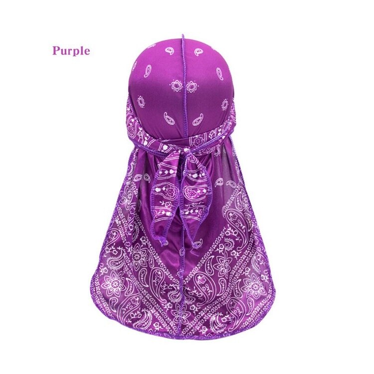 Custom Unisex Silky Durags Satin Silk Bandana Durag Headwrap Durag: 04