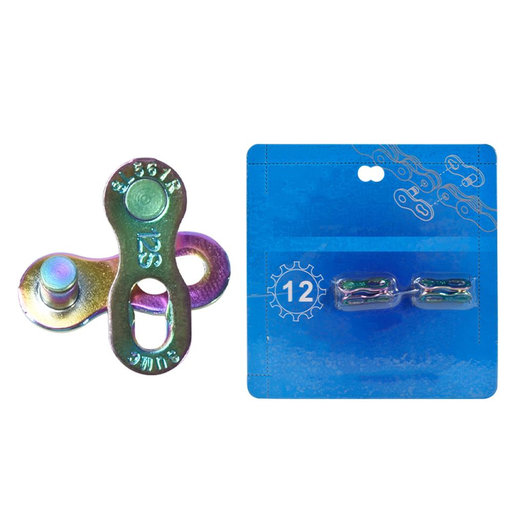2 Pairs MTB Mountain Road Bike Chain Connector Lock for 6/7/8/9/10/11/12 Speed Quick Master Link Joint Metal Bicycle Repair Tool: 12s Multicolor	