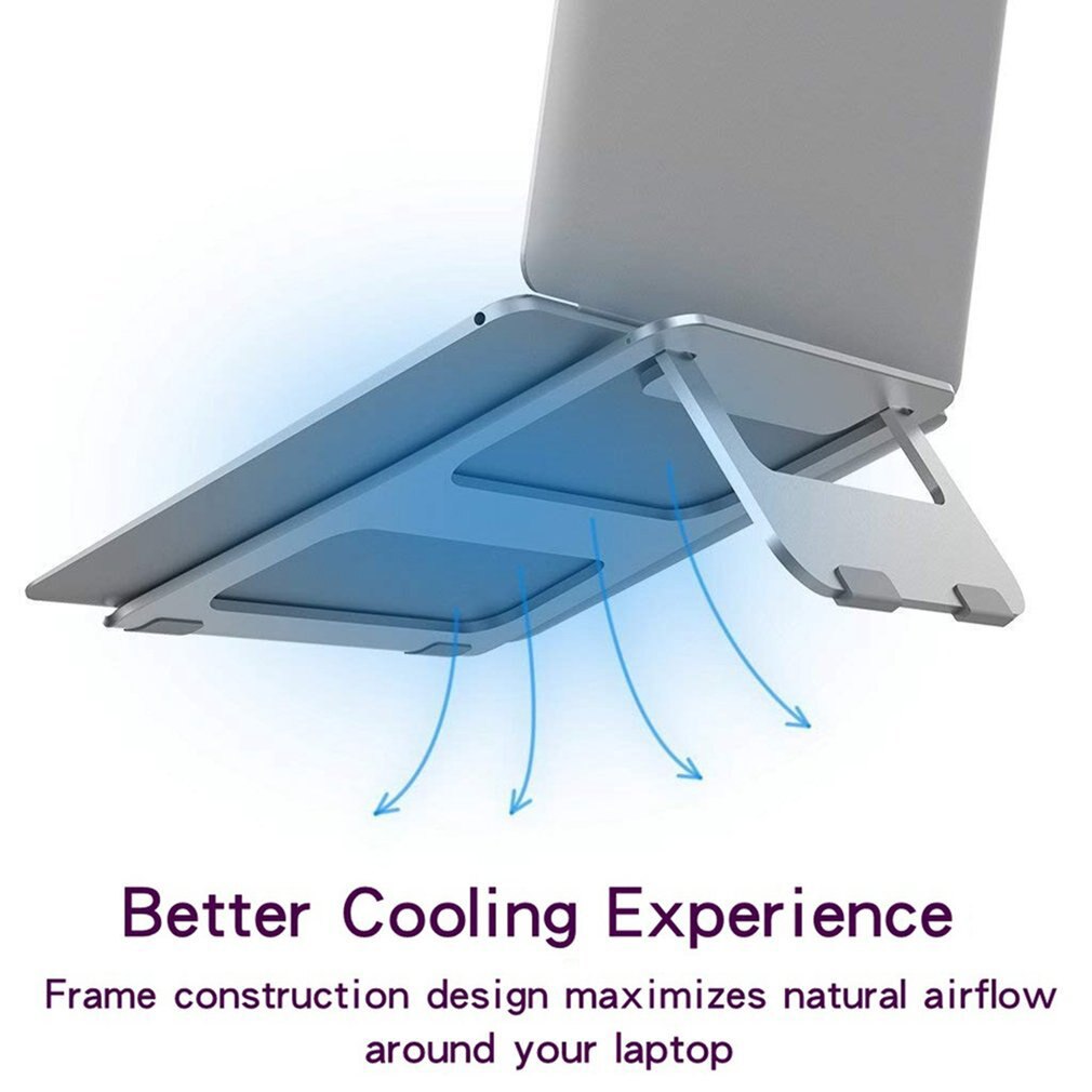 Foldable Laptop Stand Aluminum Adjustable Desktop Tablet Holder Desk Table Mobile Phone Stand practical