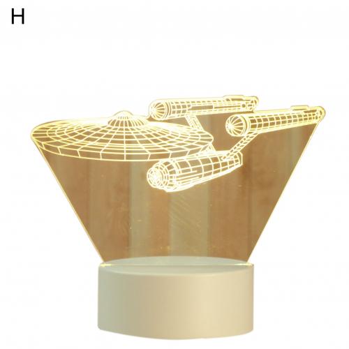 3D Cute Bear/Horse/Boat Acrylic LED Night Light Kids Bedroom Desk Lamp 3D LED Lamp Lamp Night Lights Novelty Lamp: H