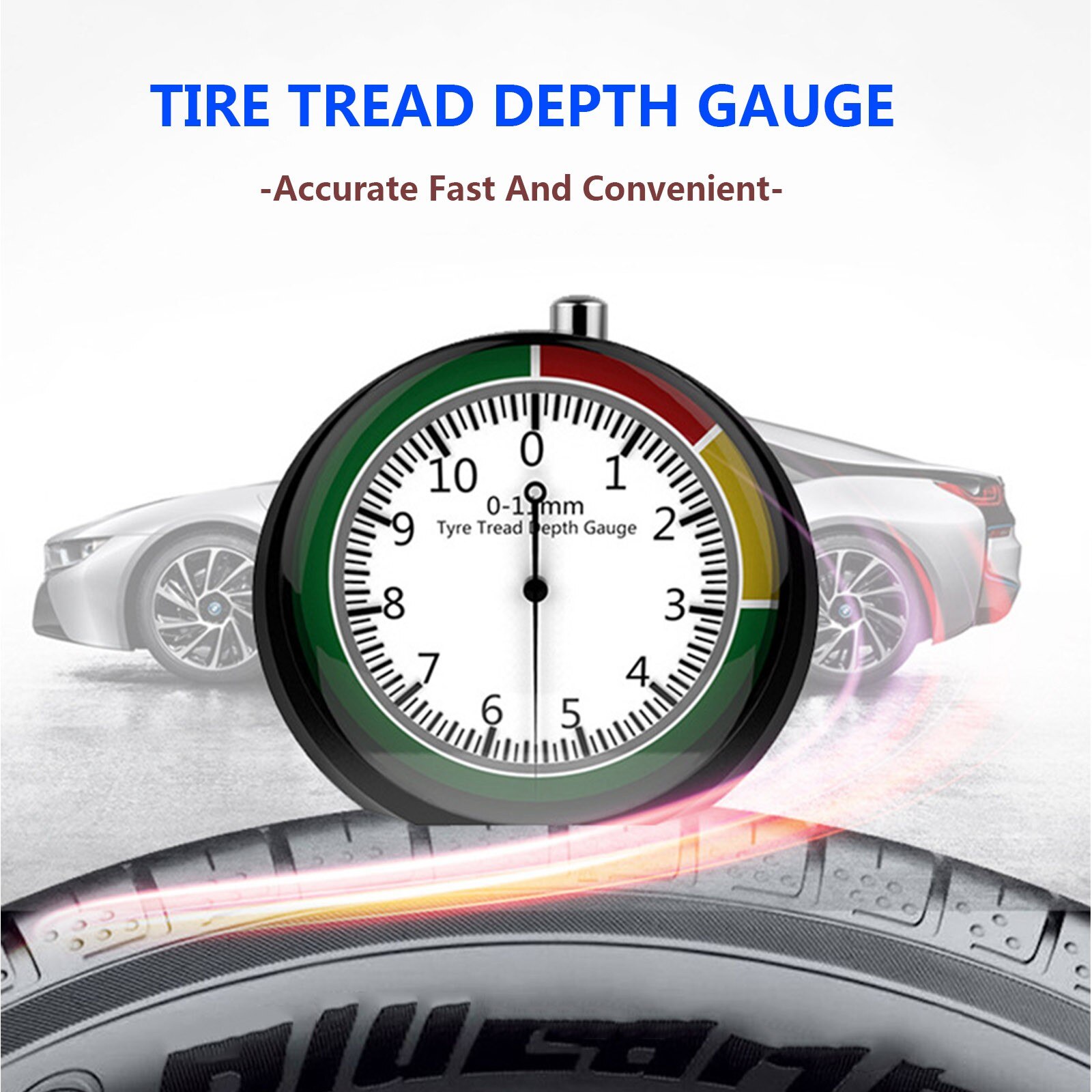 Automobile Self Driving Electronic Scale Tire Tread Pattern Depth Measuring Instrument Tread Car Tire Depth Thickness Mete