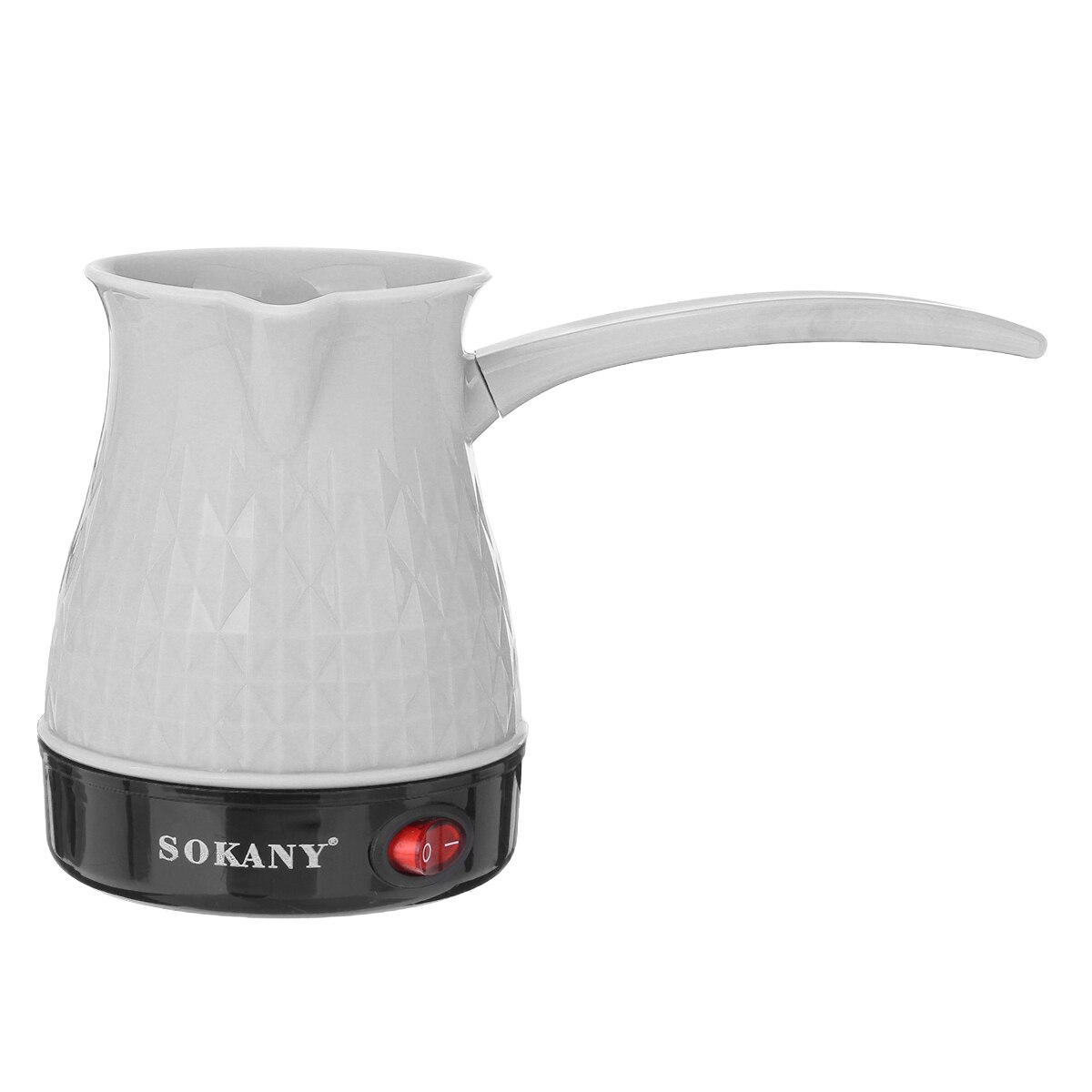 Sokany kaffemaskine elektrisk kaffe percolato kaffekande bærbar espressomaskine hurtig varmebestandig eu-stik vandtæt: Hvid