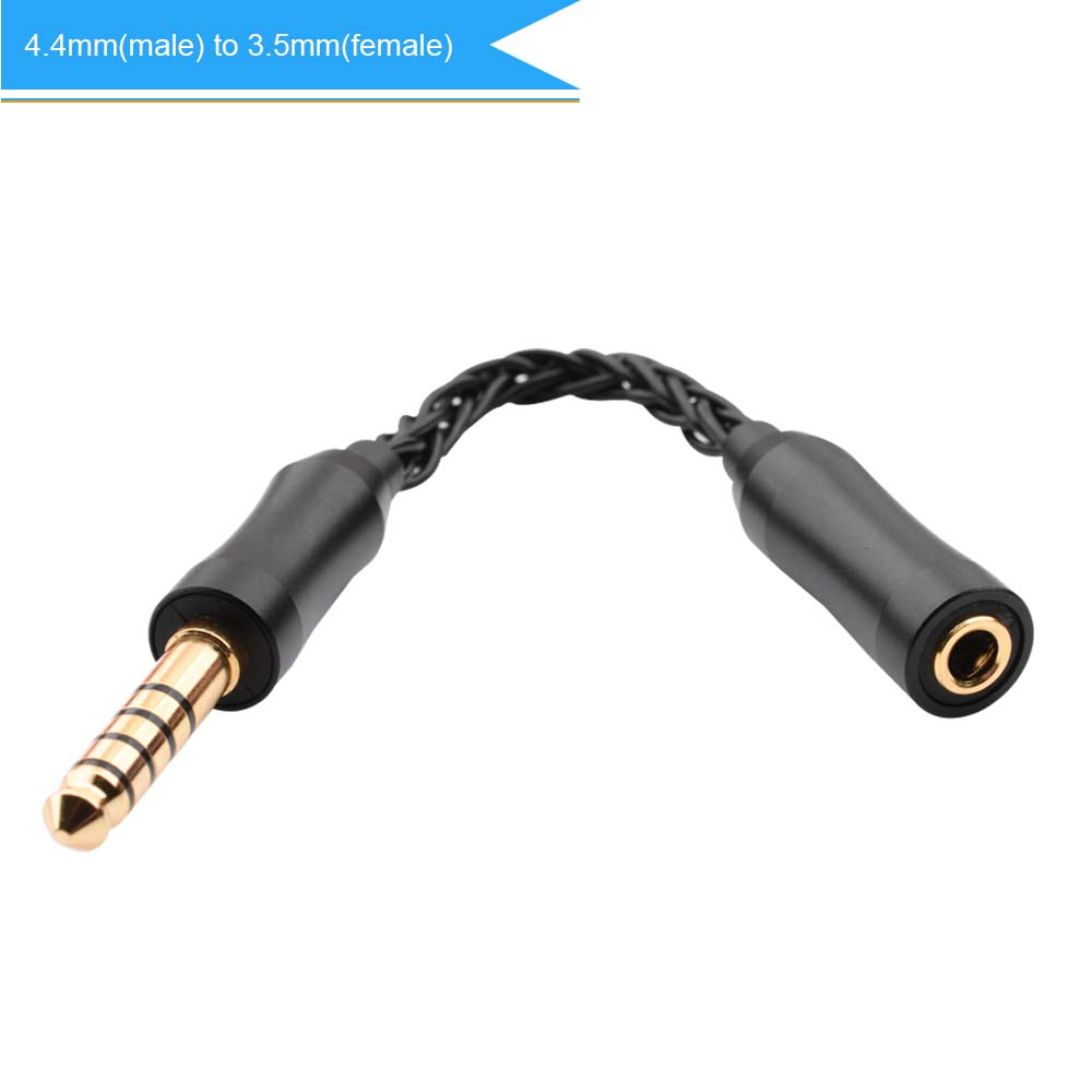 Cable adaptador macho equilibrado de 3,5 mm a hembra estéreo de 4,4 mm para NW‐ZX507 DMP‐Z1 NW‐ZX300A NW‐WM1Z Cable adaptador de auriculares: Marfil