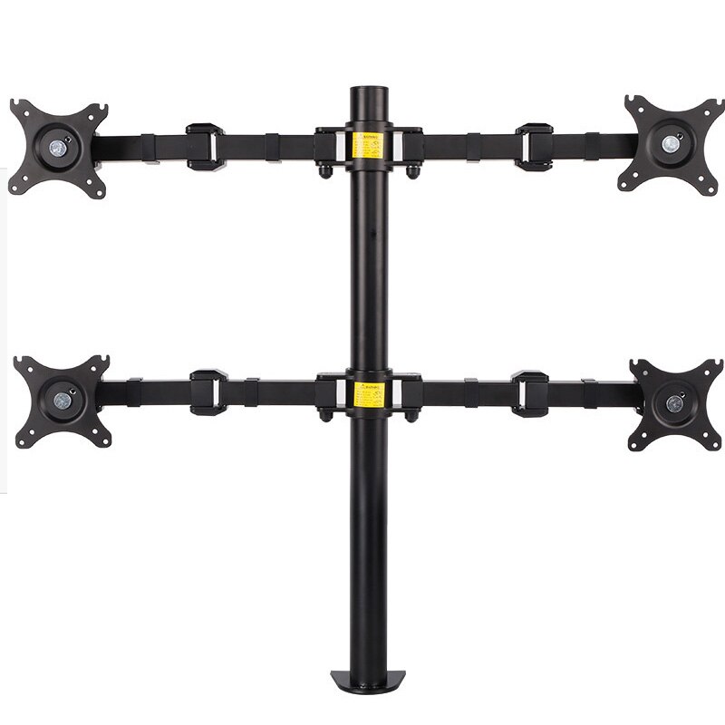 Desktop Quad Monitor Heavy Duty Mount four Arm LCD Stand Quad Screens Fit for 10&quot;-30&quot; Max 10KG Per Arm Loading Capacity
