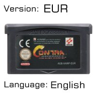 ビデオゲームカートリッジコンソールカード 32 ビット撮影ゲームシリーズ任天堂 gba: Contra Advance EUR