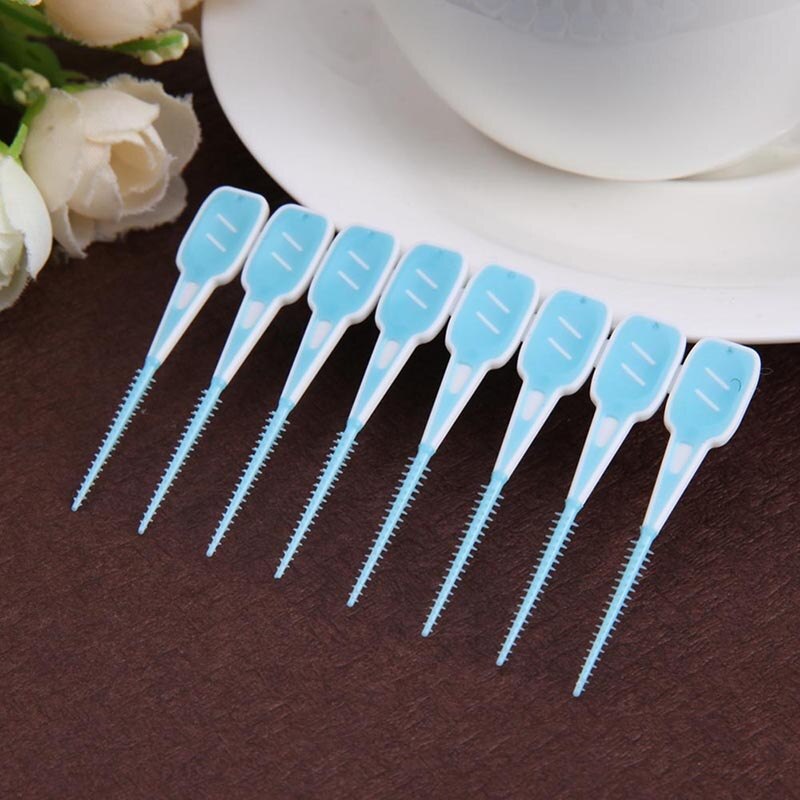 20pcs/pack Adults Ragers Clean Between Teeth Floss Brushes Toothpick Toothbrush Dental Oral Care Tool Soft Silicone Tanden Rager