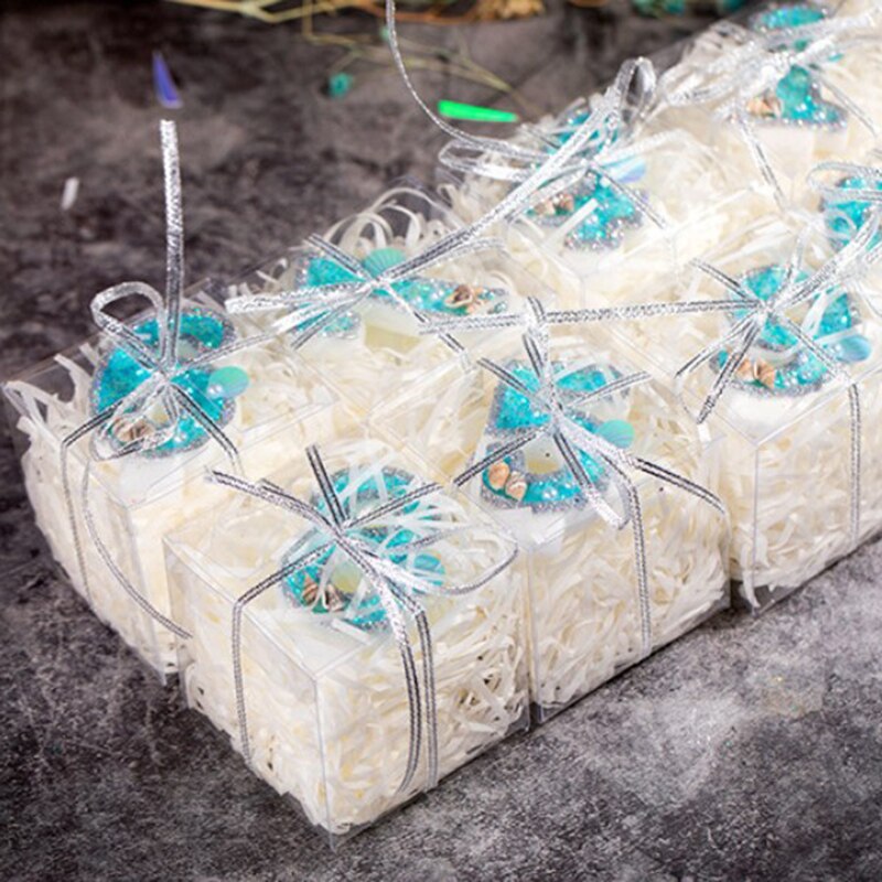 Blue Shell Glitter Crown Number Birthday Candles Cake Toppers Birthday Wedding Digital Cakes Dessert Decor Birthday Decoration