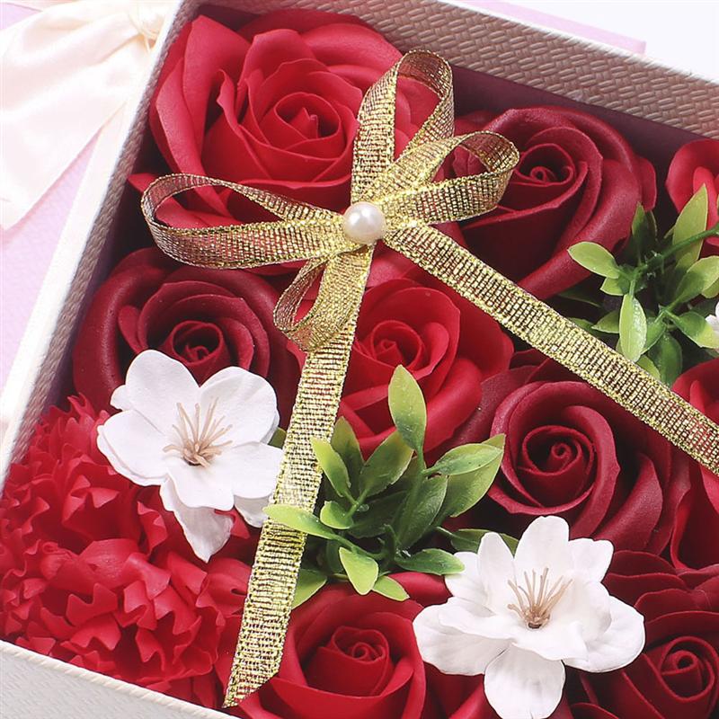 1 Pc jabón de La Flor de Caja de jabón caja de en forma de rosa de vacaciones de boda Día de San Valentín de boda ramo de flores para decorar el hogar