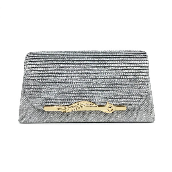 2022 Women Evening Bag Solid Colors Satin Women Evening Bag Clutch Party Bridal Wedding Bag Handbag for Lady Bolsa Mujer: silver