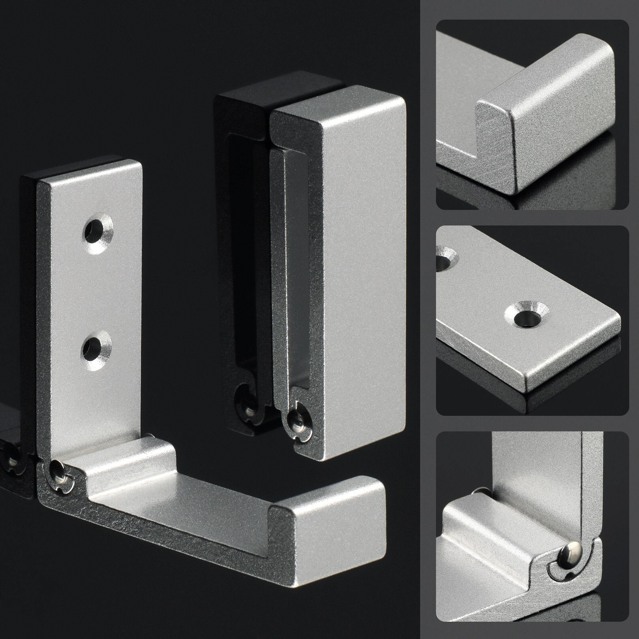 Crochet mural pliant en acier inoxydable, crochet caché pour porte-serviettes, pour la maison, la cuisine, la salle de bains, noir mat