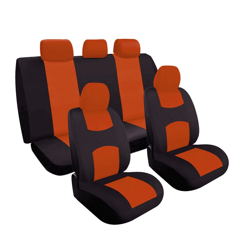 Funda de asiento de coche, accesorios de interior de coche, color gris, estilo: Red 9-piece set