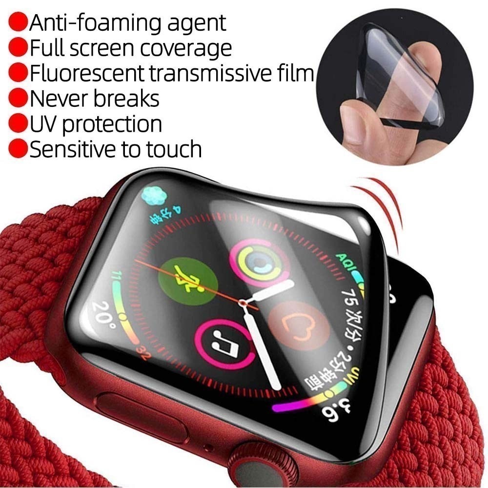 3 stk beskyttelsesglas til ur apple serie 7/6/ se skærmbeskyttere apple ure hydrogel film tilbehør smartwatch