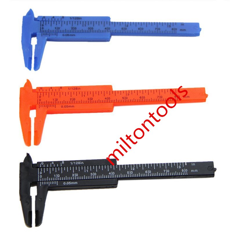 Mini pinza de pie de rey deslizante de plástico, regla de herramienta de medida, calibre deslizante, calibre de espesor, bricolaje, 80mm, 150mm, 6 pulgadas: 80mm