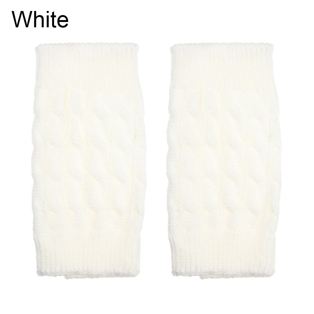 1Pc Vrouwen Winter Warme Lange Boot Sokken Knie Hoge Bohemen Winter Gebreide Beenwarmers Laarzen Slobkousen Acryl Wollen Sokken: D-White
