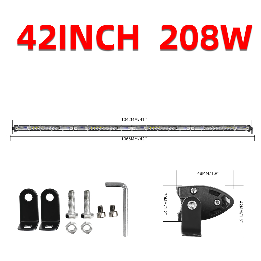 CO LIGHT 52W 104W 156W 208W 260W Off Road Led Light Bar Slim Combo LED Driving Lights for 4x4 Truck SUV ATV Tractor Boat 12V 24V: MULTI