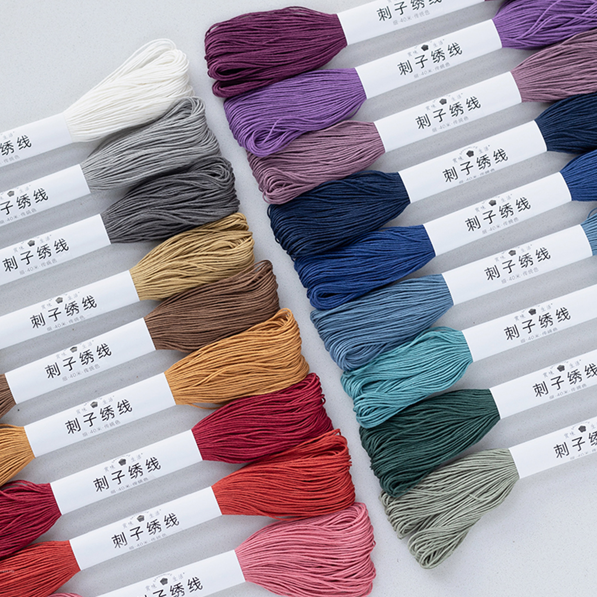 Sashiko Threads, Embroidery Floss, Sashiko Embroidery Thread, 6 strands Floss,40/100 meters of Embroidery thread