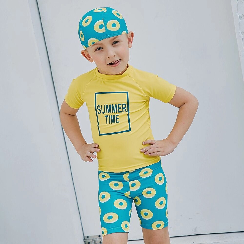Kids Wetsuit 2-Piece Set - Boys Sun Protection Swimwear UPF 50+ - Nylon Neoprene