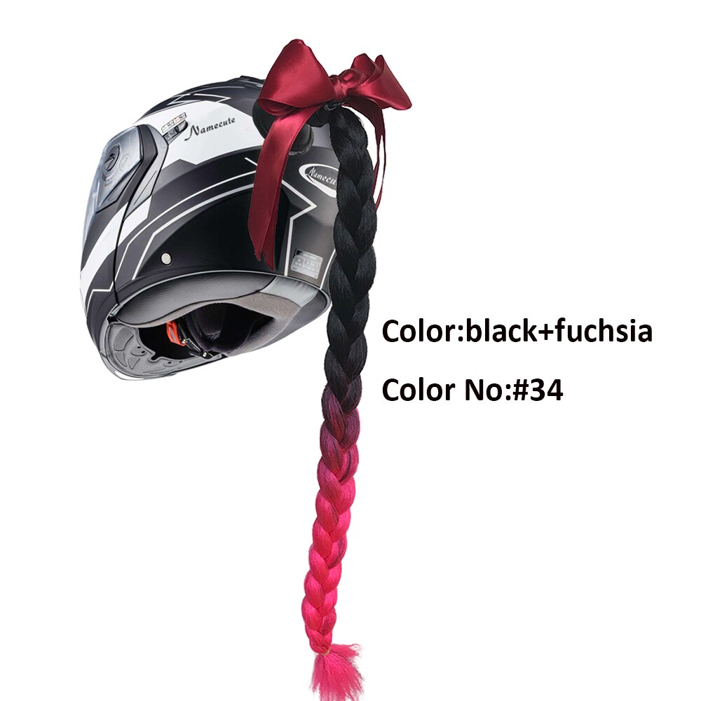 Helmet Braid Motorcycle Motorbike Woman Helmet Braids Twist Sucker Braids for Helmet: 7