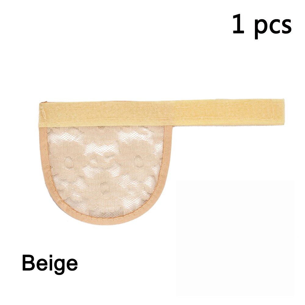 Alileader halvat peruukkihatut poninhäntävalmistustarvikkeet tarranauhalla vahva hiusverkko hiustenpidennykseen peruukkivalmistustyökalut: 1- beige