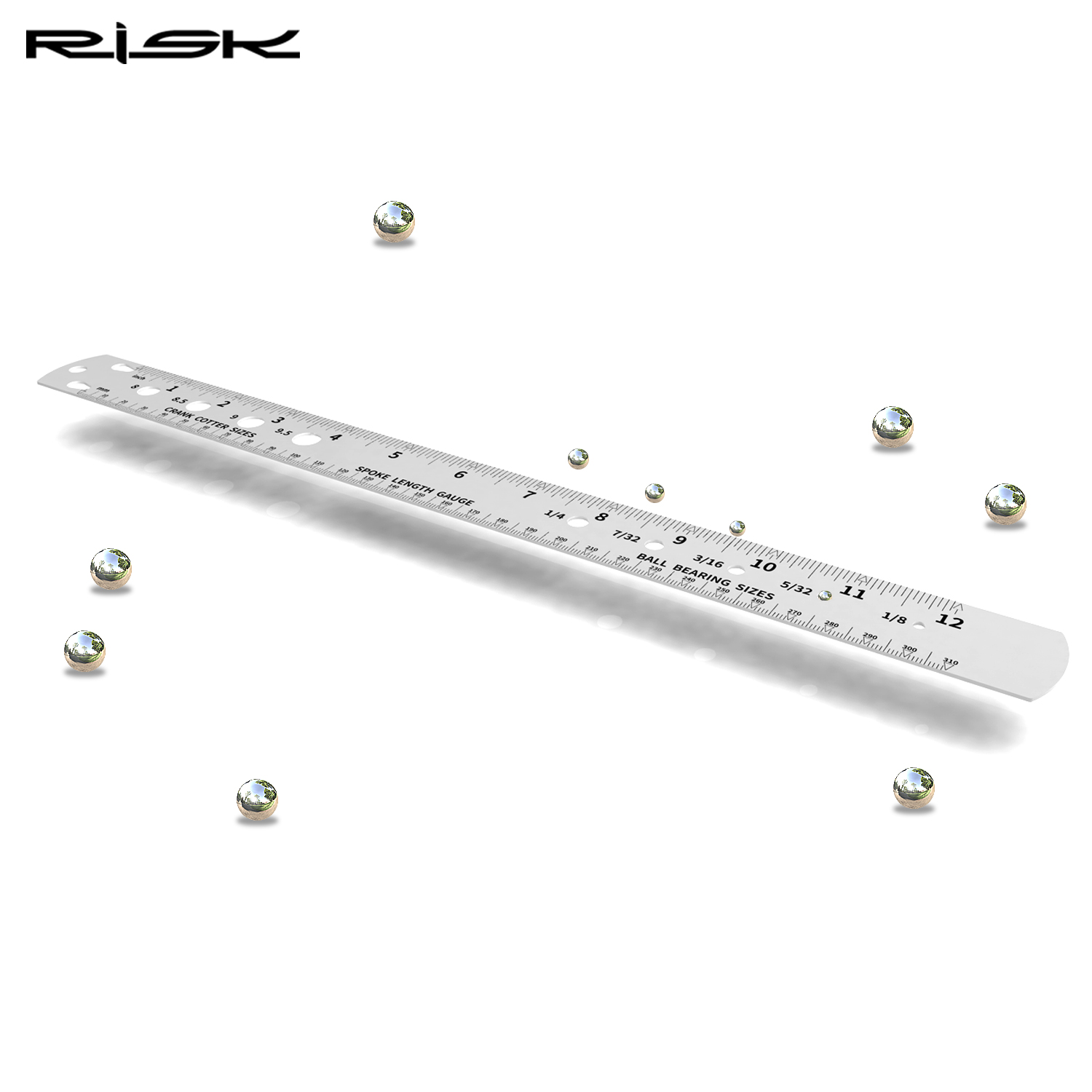 Risk cykel cykel eker linjal eker längd mätare vev sprint kullager mätverktyg dubbelsidig metrisk imperial