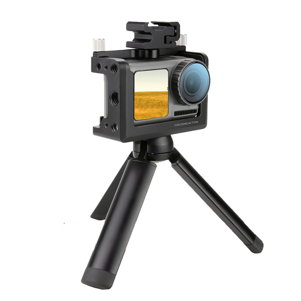 Metalen Konijn Kooi Shell Case Cover Vlog Aluminium Beschermende Frame Behuizing Accessoires Voor DJI Osmo Actie Camera