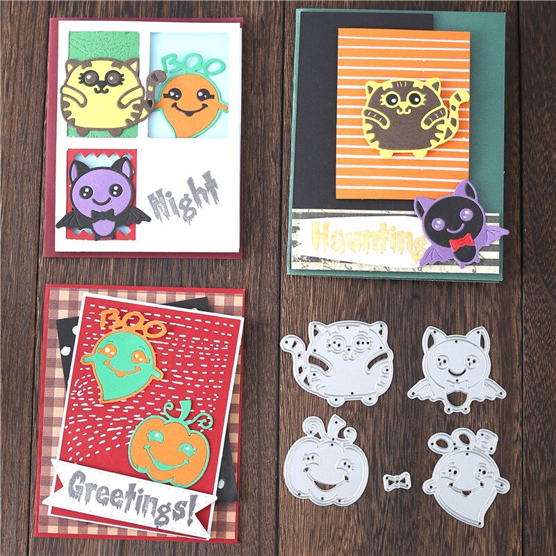 Kokorosa Halloween Sterft Dier Metalen Stansmessen voor Card Making Scrapbooking Embossing Cut Kaars Craft Sterft