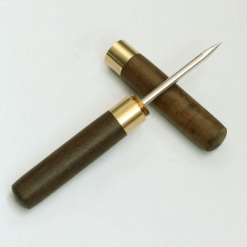 3Pcs Stainless Steel Ice Picks Kitchen Tool Ice Pick with Wooden Handle and Safety Cover for Camping,and Restaurant