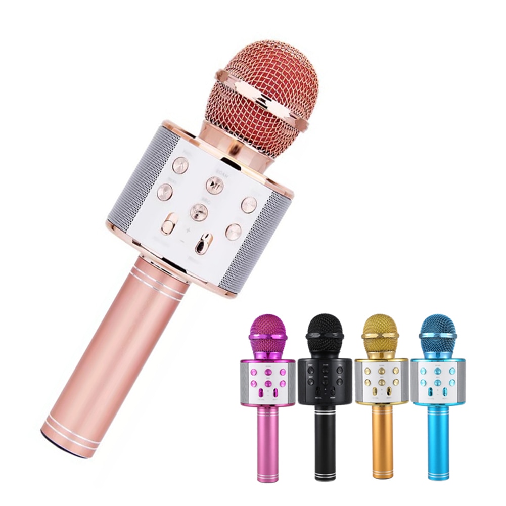 Wireless Bluetooth Karaoke KTV Music Singing Microphone Speaker Home Party Mic Караоке For Music Playing Singing Speaker Player